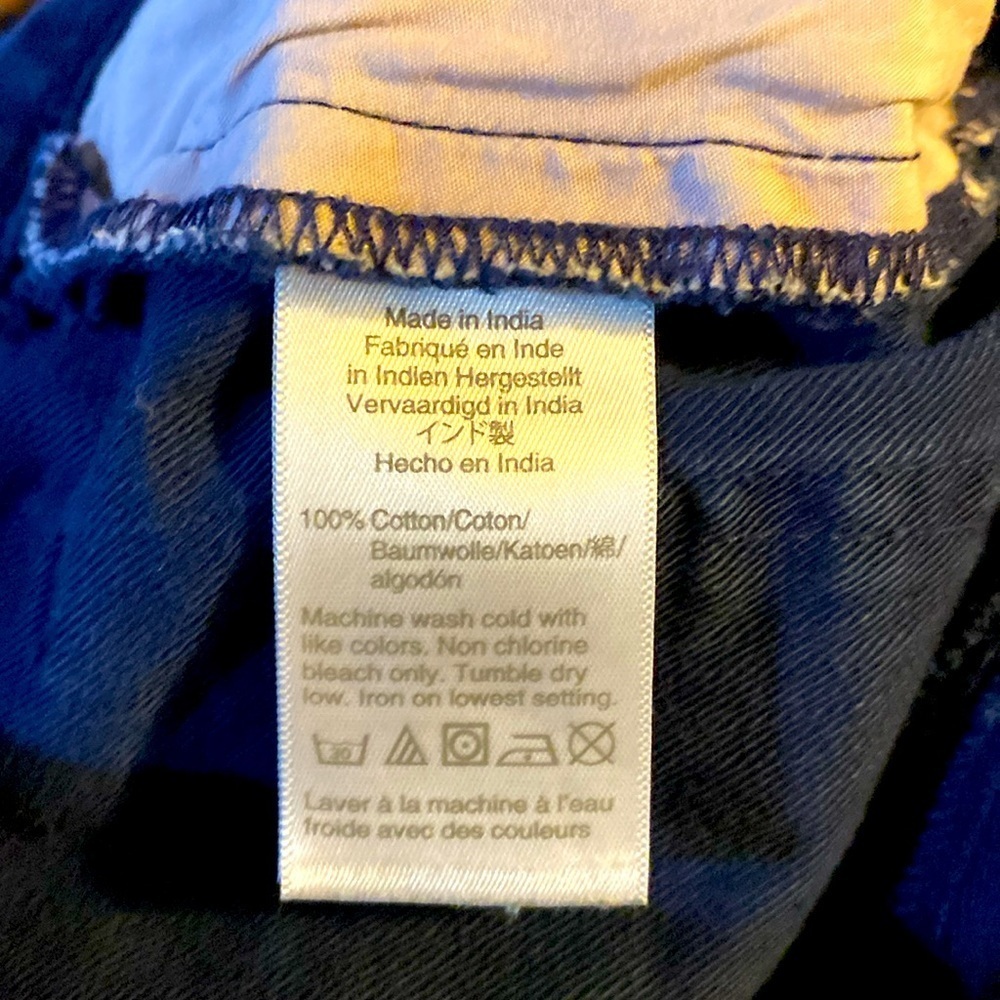 NWOT J Crew Factory Wide Leg Pant, Button Fly, Crop, Slub cotton, 27x24​ - Picture 6 of 10